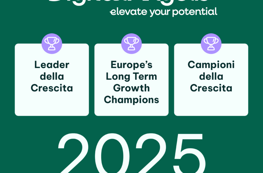  Digital Angels tra le eccellenze europee: riconosciuta in tre prestigiose classifiche di crescita